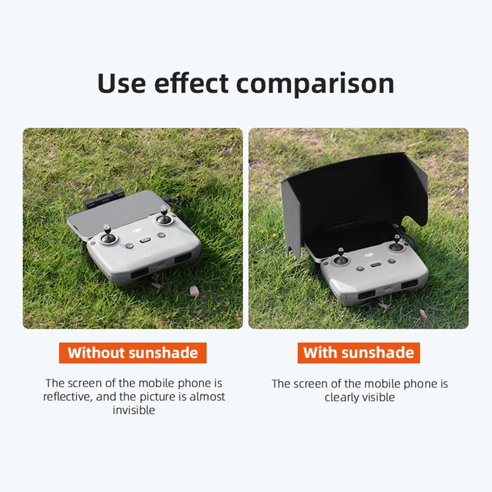 For DJI Mavic 3/Mini 2/Air 2/Air 2S/Mini 3 Pro RC-N1 Remote Controller Hood Sun Shade Mobile Phone Monitor Light Cover Drone