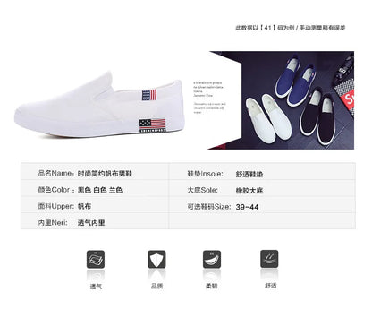 Men Casual Shoes Canvas Luxury 2025 Mens Loafers Breathable Slip on FlatsMale Vulcanized Shoes White Driving Shoes Plus Size 47