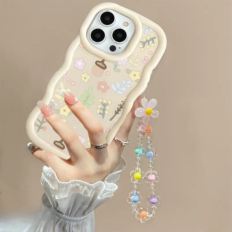 INS Flower Chain Phone Case For Huawei P40 Lite Nova 3i Y70 Honor 90 Lite X8 X6 X9A X7A X8A X7B X8B X9B Soft Silicone Cover