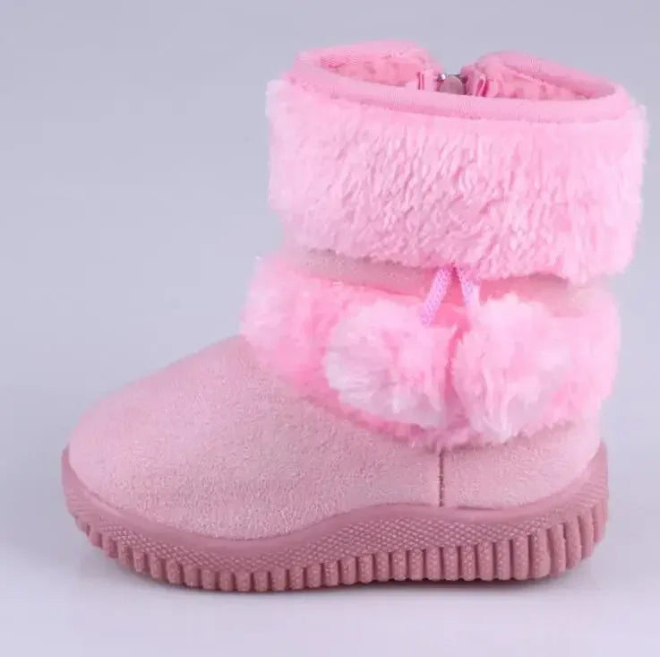 Girls Snow Boots 2019 Winter Comfortable Thick Warm Kids Boots Lobbing Ball Thick Children Autumn Cute Boys Boots Princess Shoes