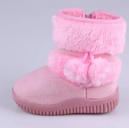 Girls Snow Boots 2019 Winter Comfortable Thick Warm Kids Boots Lobbing Ball Thick Children Autumn Cute Boys Boots Princess Shoes
