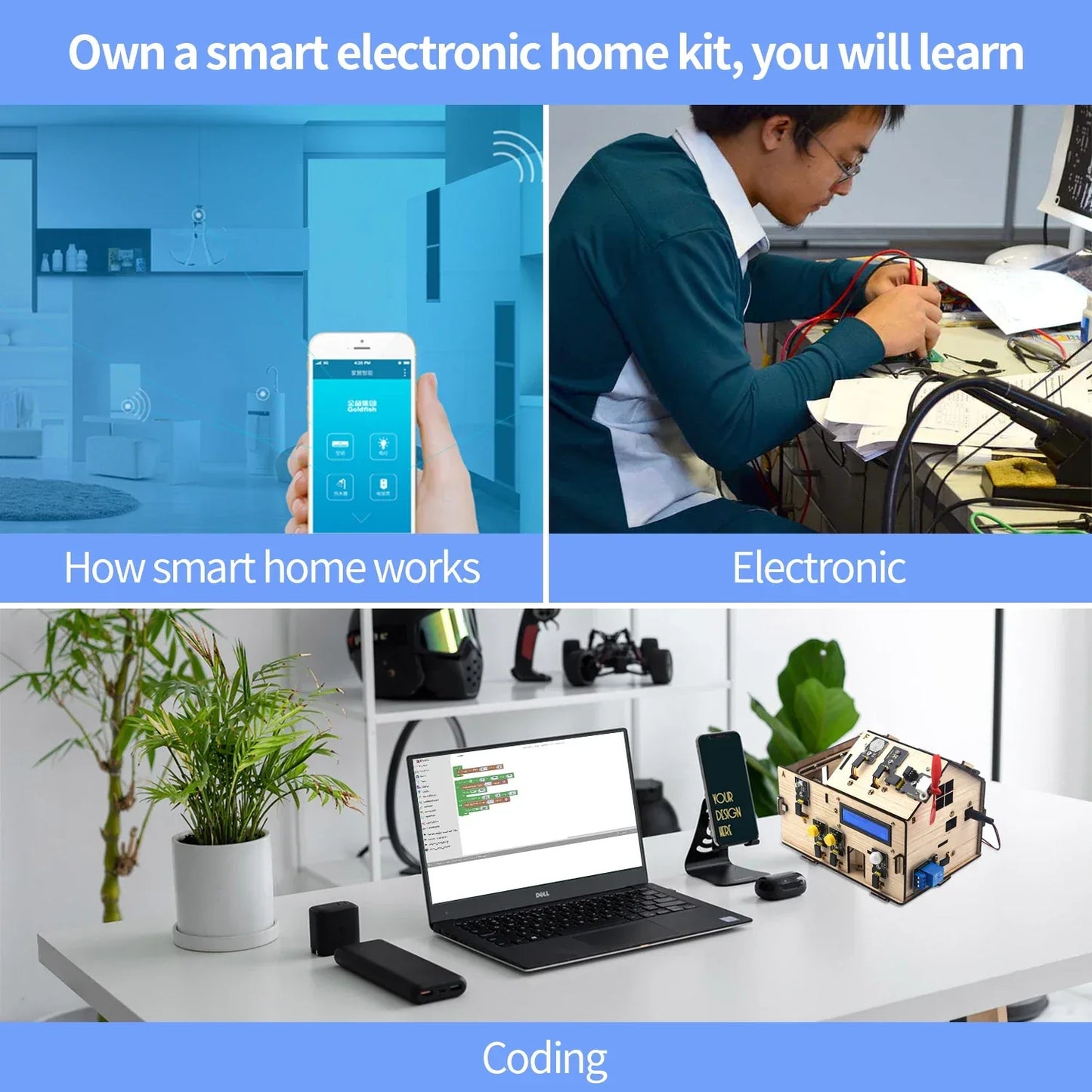 Keyestudio Smart Home IOT Kit With PLUS Board+15 Projects Tutorial For Arduino STEAM House Kit DIY Electronic Kit CE Compliant