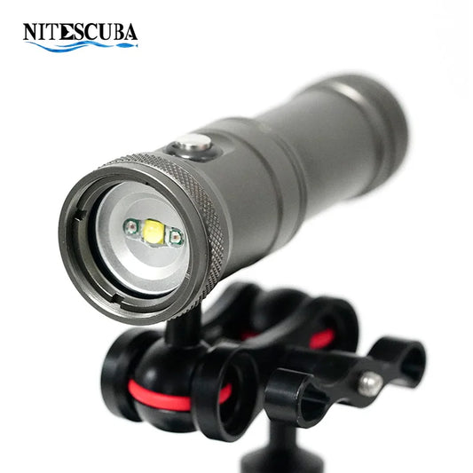 Nitescuba V20 Diving Led Video Light Glare 2000 Lumen Astigmatism Lamp Focus With Red Light Tg6 Gopro Underwater Photography
