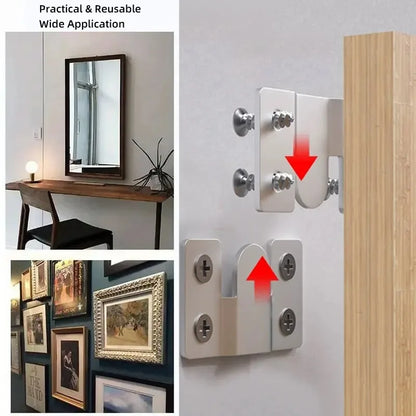 10PCS Universal Mounting Hooks Heavy Duty Wall Hanger Bracket for Pictures Frames Furniture Home Decor Storage