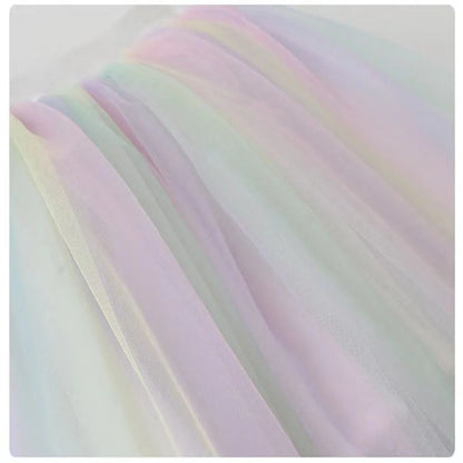 Girl half princess skirt Korean version of baby girl super beautiful fairy rainbow gauze skirt tutu skirt