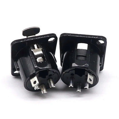 3pin black HF XLR connector 3pin D male female audio microphone socket for 86 panel YS145 YS146 YS145BG YS146BG