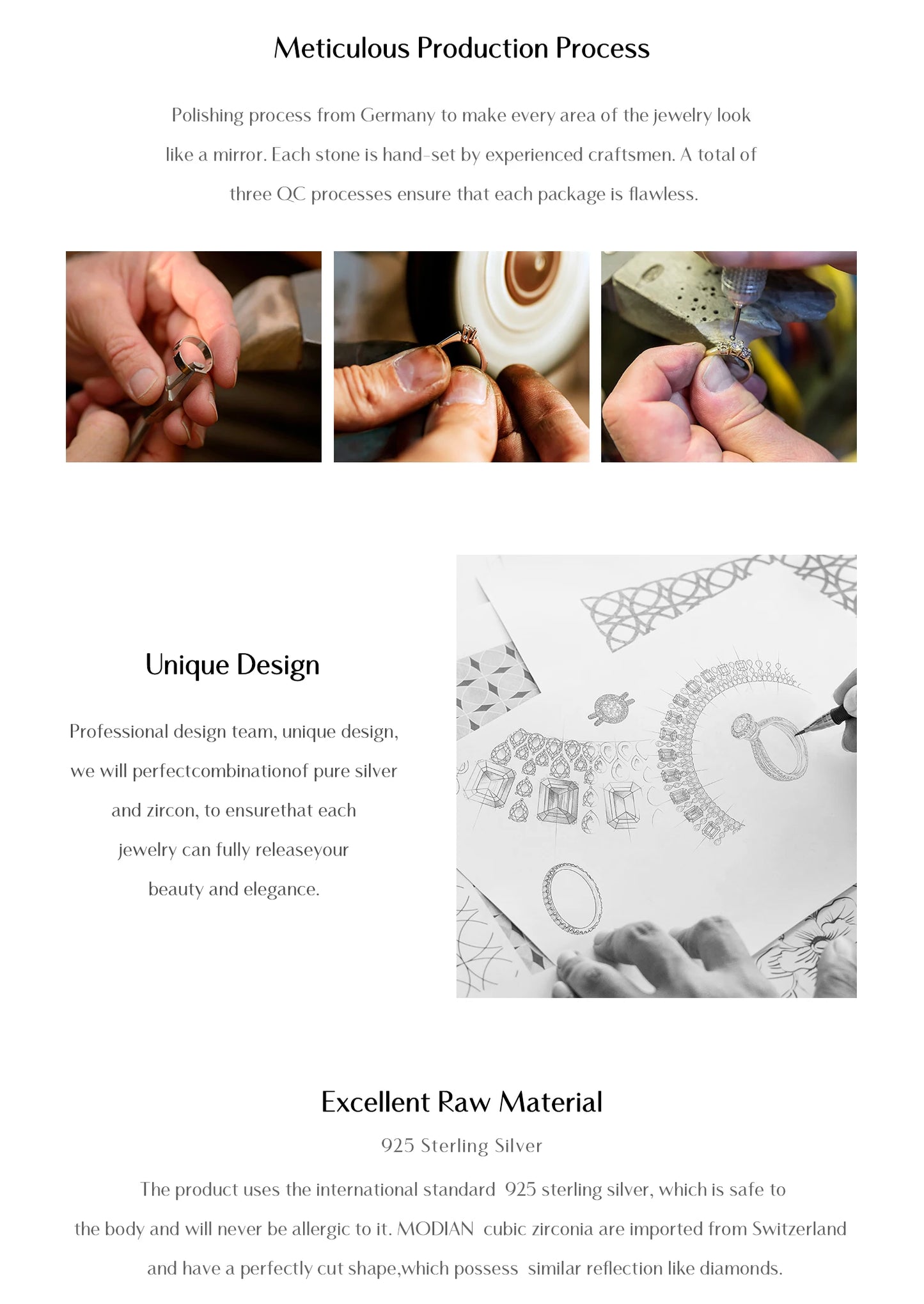 MODIAN 3 Sizes Heart Moissanite Ear Studs 925 Sterling Silver Dazzling Stackable Fashion Stud Earrings For Women Fine Jewelry