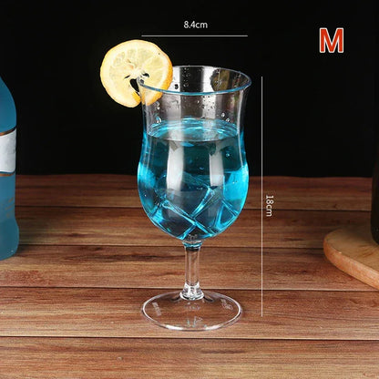 Acrylic Cocktail Cup Unbreakable Wine Glass Home Wedding Party Bar Goblet Red Juice Wine Drinking Glasses Bar Tools