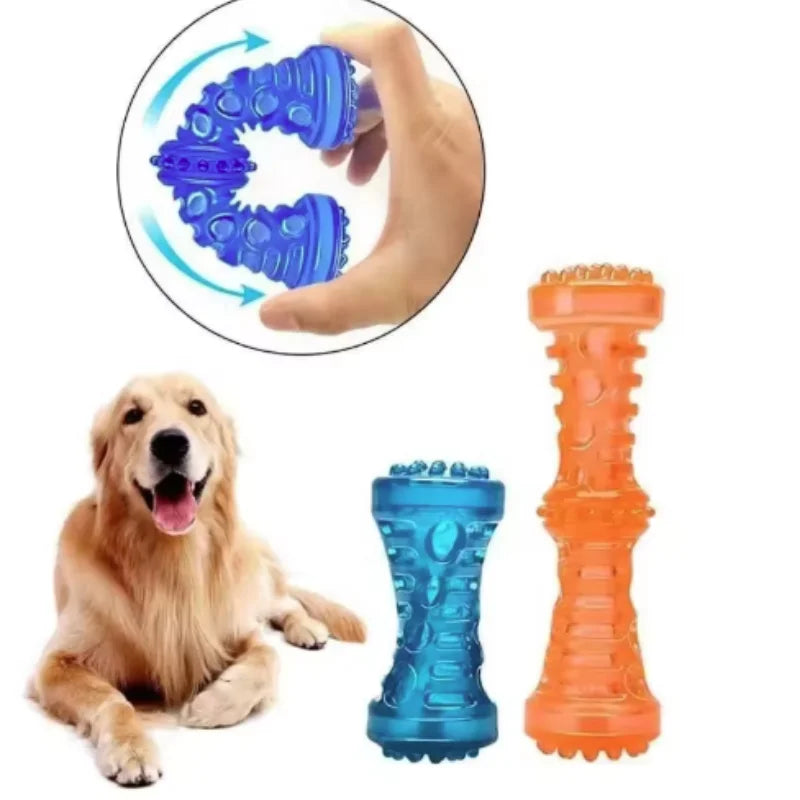 Dog Teething Toy Chew Stick Bite Resistant Fun Leak Proof Food Toy Pet Teether Cleaner Stick