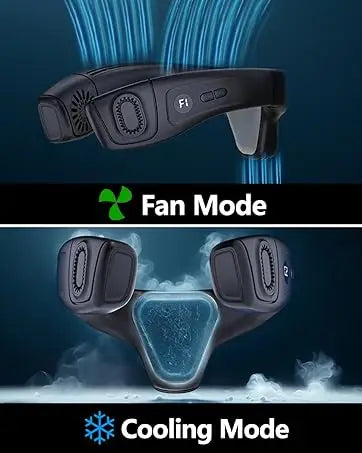 2026 New Upgrade Neck Air Conditioner Fan Instant Cooling With Cooling Plate, Bladeless, 8000mAh Operated Wearable Rechargeable