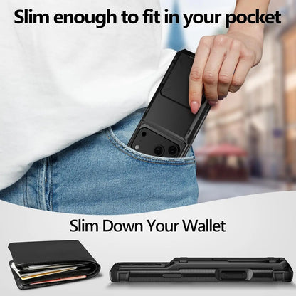 Case For iPhone 17 Pro Max 16 15 Pro Max 14 13 12 11 Heavy Duty Wallet Hidden Flip Slot Protective Hard Back Covers Coque Fundas