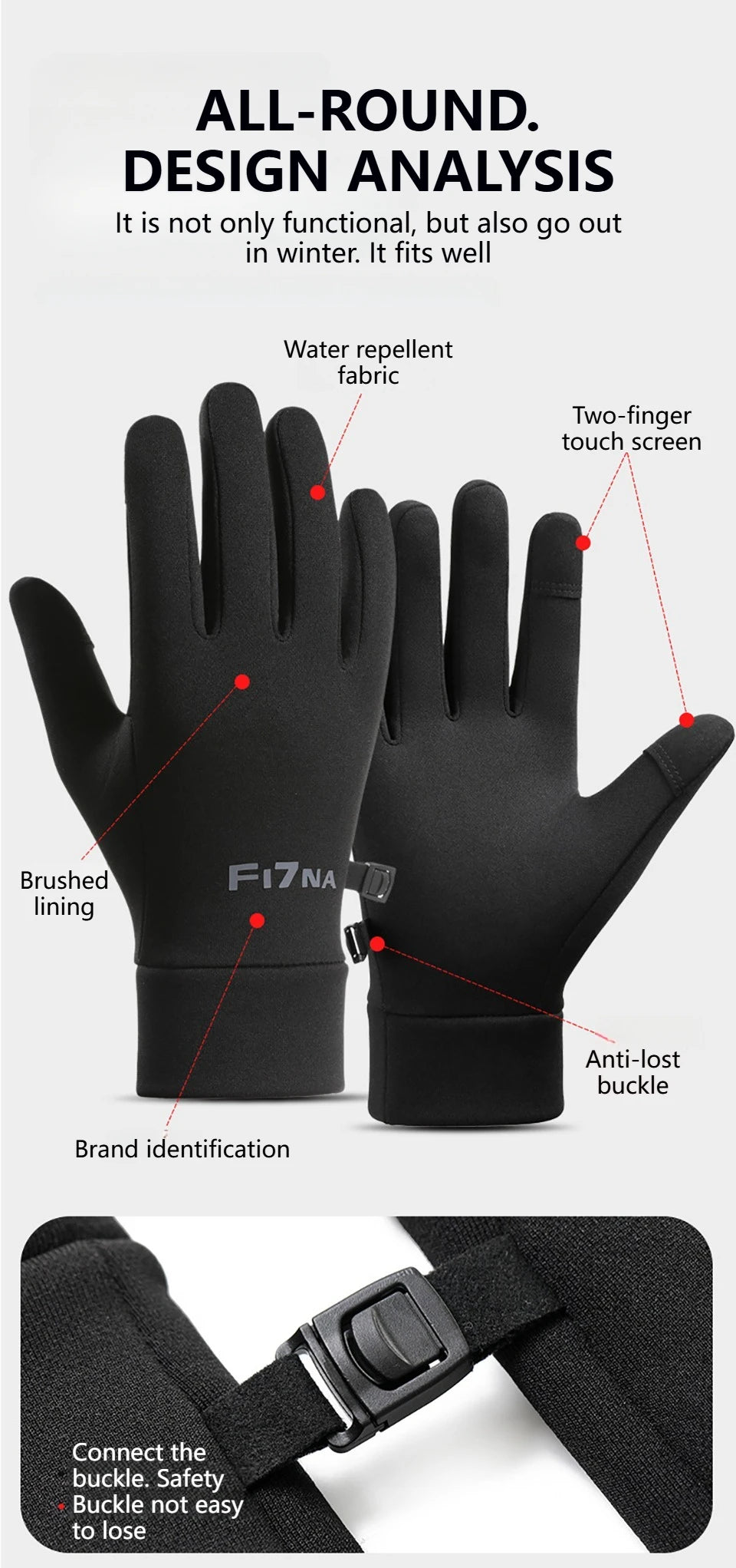 GTUBIKE Autumn Winter Outdoor Cycling Gloves Gym Fitness Sports Running Warm Touch Screen Nonslip Gloves Motorcycle Gloves
