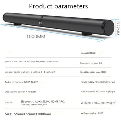 TV Echo Wall Bluetooth Speaker Separate Integrated 6 Horn Desktop Subwoofer 3.5 MM Audio Interface Stereo Sound Home Speakers