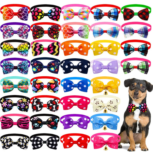 20pcs Dog Acccessories Dog Bow Tie Bulk Dog Collar Bow Dog Bowtie Small Dog Cat Pet Supplies Dog Fashion Accessoreis Bow by PDG ibma