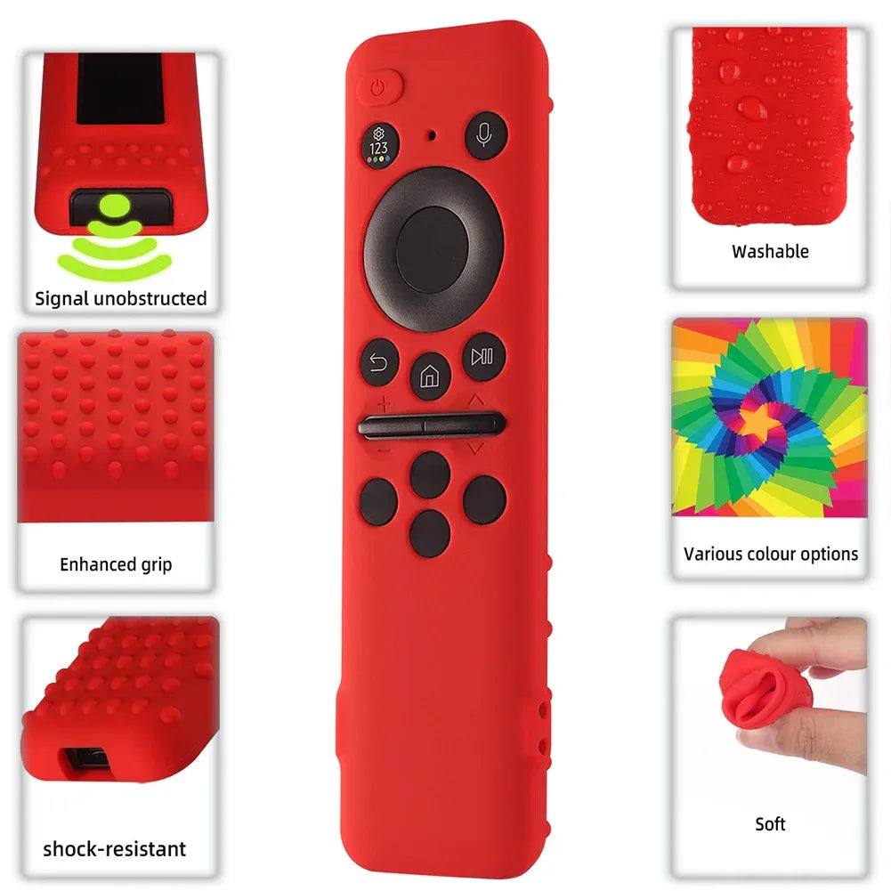 For Samsung BN59-01432A 01432B Remote Control Silicone Protective Case Shockproof Anti-Slip Smart TV Soft Sleeve with Lanyard