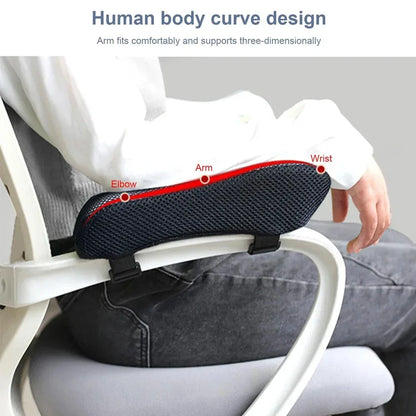 Office Chair Arm Pads with Cooling Gel,Memory Foam Armrest Pads for Gaming Chair Arm Rest Covers for Desk Chair Armrest Cushions
