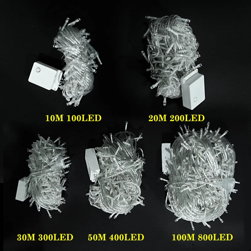 LED Garland String Lights 2m10m Christmas Tree Wedding Decoration Light Waterproof Fairy Lamp Indoor Outdoor Holida Lighting
