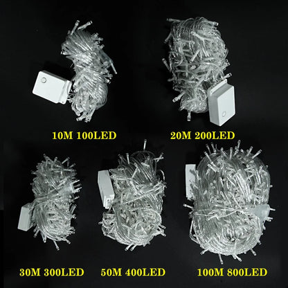 LED Garland String Lights 2m10m Christmas Tree Wedding Decoration Light Waterproof Fairy Lamp Indoor Outdoor Holida Lighting