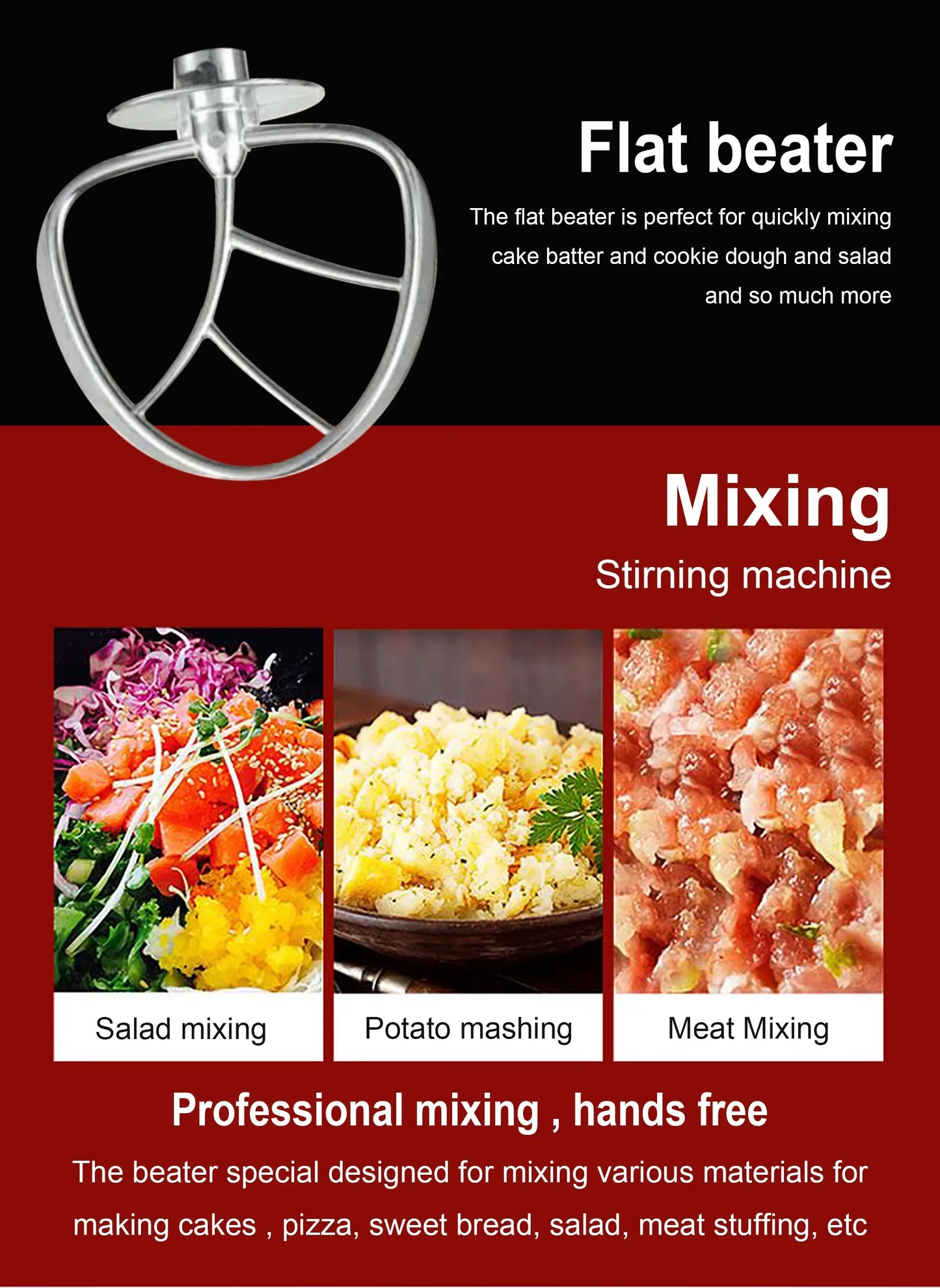 12L Stand Mixer Kitchen Aid Food Blender Cream Whisk Cake Dough Mixers With Bowl Stainless Steel Chef Machine Charm Sonifer
