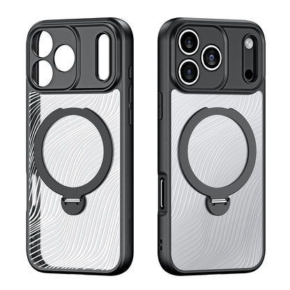 DUX DUCIS Magnetic Phone Case for iPhone 17 Pro Max & iPhone 17 Air Back Stand Cover with Transparent Flowing Lines Design