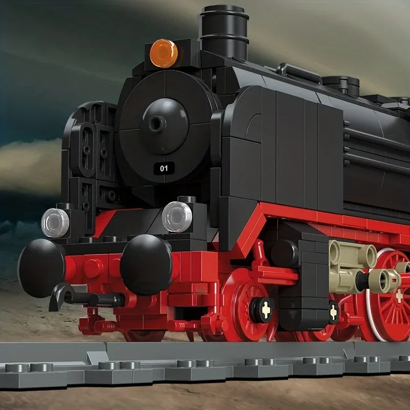 Track electric train city train model puzzle building block toy assemble and insert toy  gift