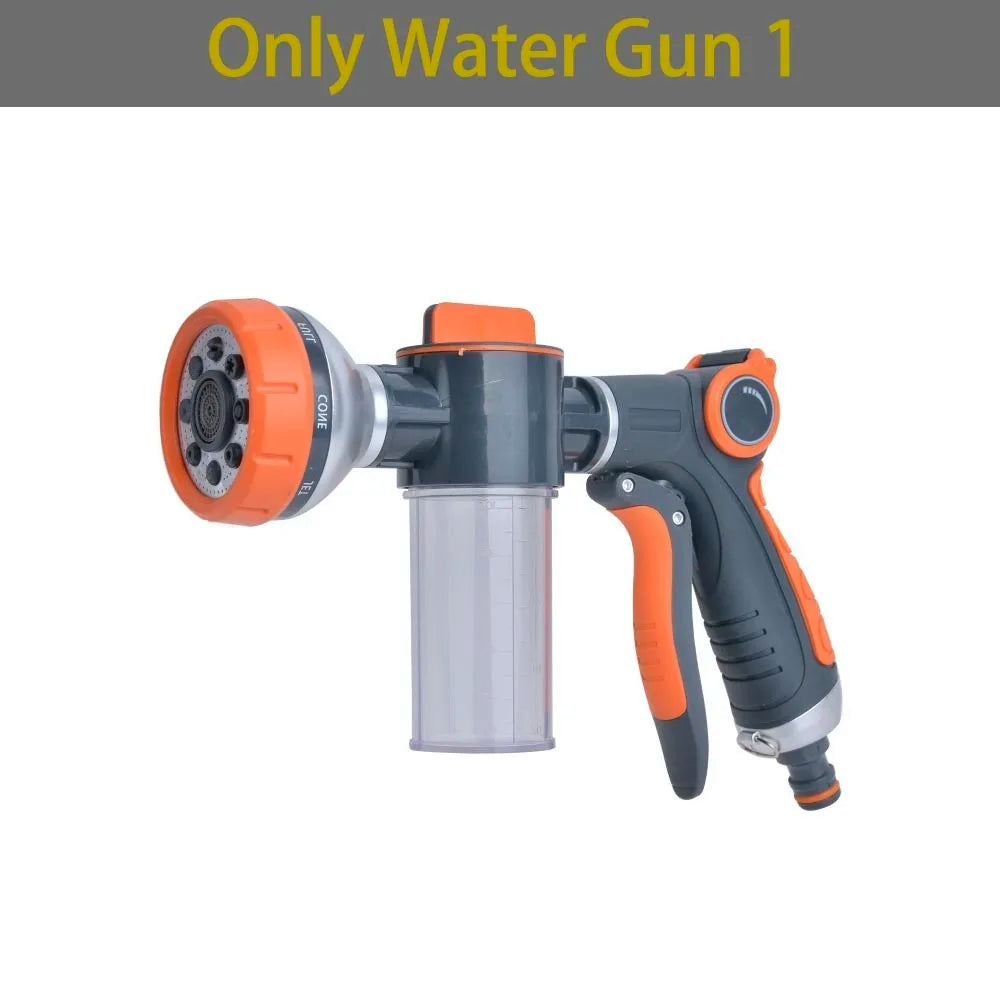 8 Function Foam Lance Water Gun High Pressure Nozzle Jet Garden Car Water Washer Sprayer With Foam Pot Cleaning Car Wash Tool