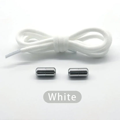 Elastic No Tie Shoelaces Semicircle Shoe Laces for Kids and Adult Sneakers Shoelace Quick Lazy Metal Lock Laces Shoe Strings