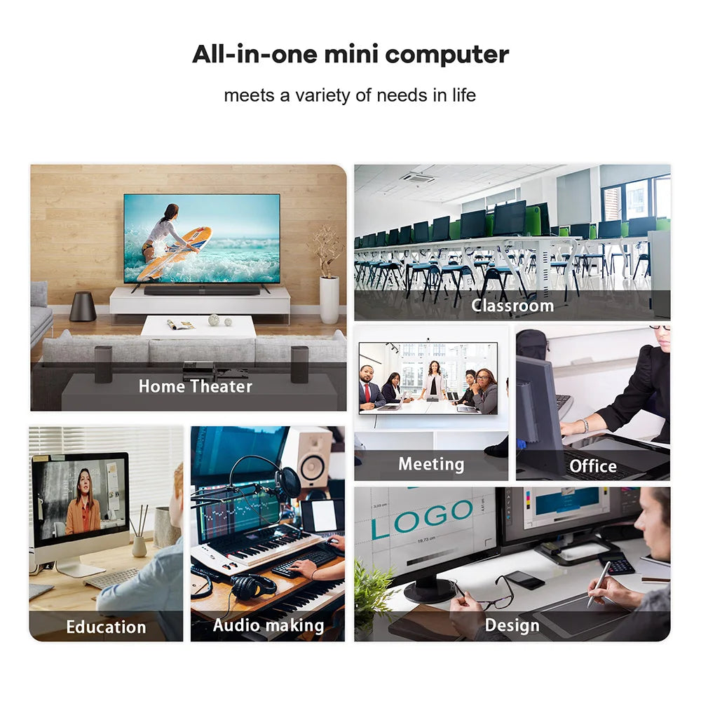 Beelink Mini PC SER5 Max AMD R7 6800U 7735HS R5 5500U R3 3200U 16G 500G NVME Windows Type-C Triple Screen Gamer Mini Computer