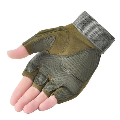 Men's Tactical Gloves Outdoor Sports Fitness Gym Mittens Men Women Antiskid Anti-Slip Cycle Riding Fingerless Fitness Gloves