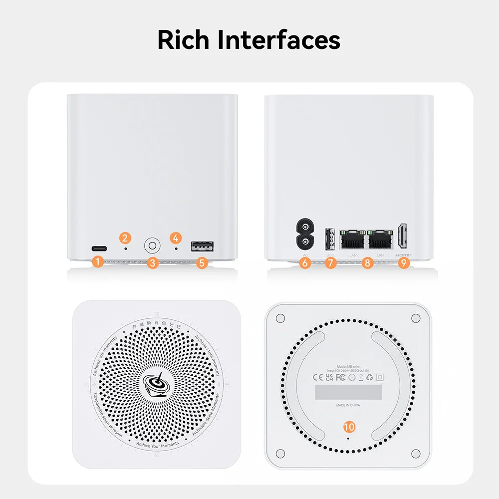 Beelink ME Mini ME Pro Intel Twin Lake N150 LPDDR5 4800MHz 16GB RAM 1T SSD WiFi6 4K Dual Lan Home Network Storage NAS Mini Host