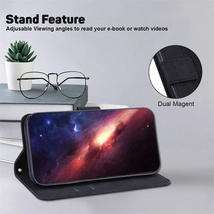 For Xiaomi Redmi 13 Case Solid Color Leather Flip Phone Case for Xaomi Redmi 13 Cover Redmi13 13C 5G Wallet Card Slots Etui