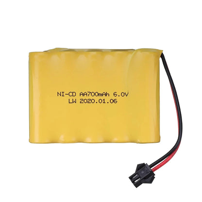 700mah 2.4V/3.6V/4.8V/6V/7.2V/8.4V Ni-CD AA Rechargeable Battery Pack For Remote Control Toys Electric Car Boat Parts SM-2P Plug