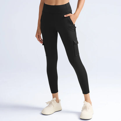 1/3 PCS Washed Print Work Pocket Women Leggings Elastic Butt Lifting Fitness Tights 2025 New Athletic Pants Fashion Streetwear