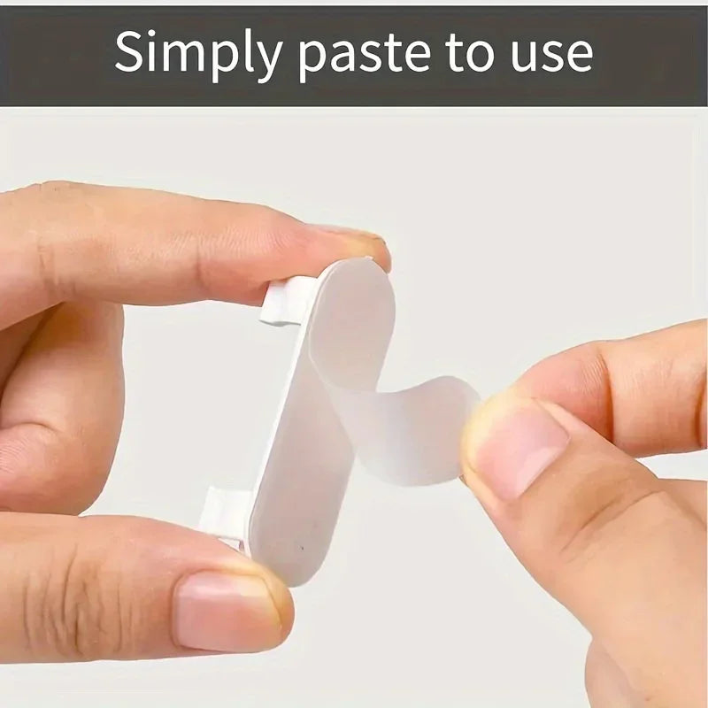 20/50pcs Adjustable Cable Management Clips Adhesive Sticky Wire Clips Cord Holder For TV PC Cable Under Desk Wall Home Office