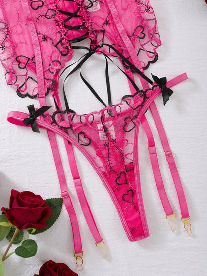 Diccvicc Women Underwear Lace Up Corset Tops Panty Set Onlyfans Darling Lingerie Sexy Intimates Romantic Outfits Female Clothes