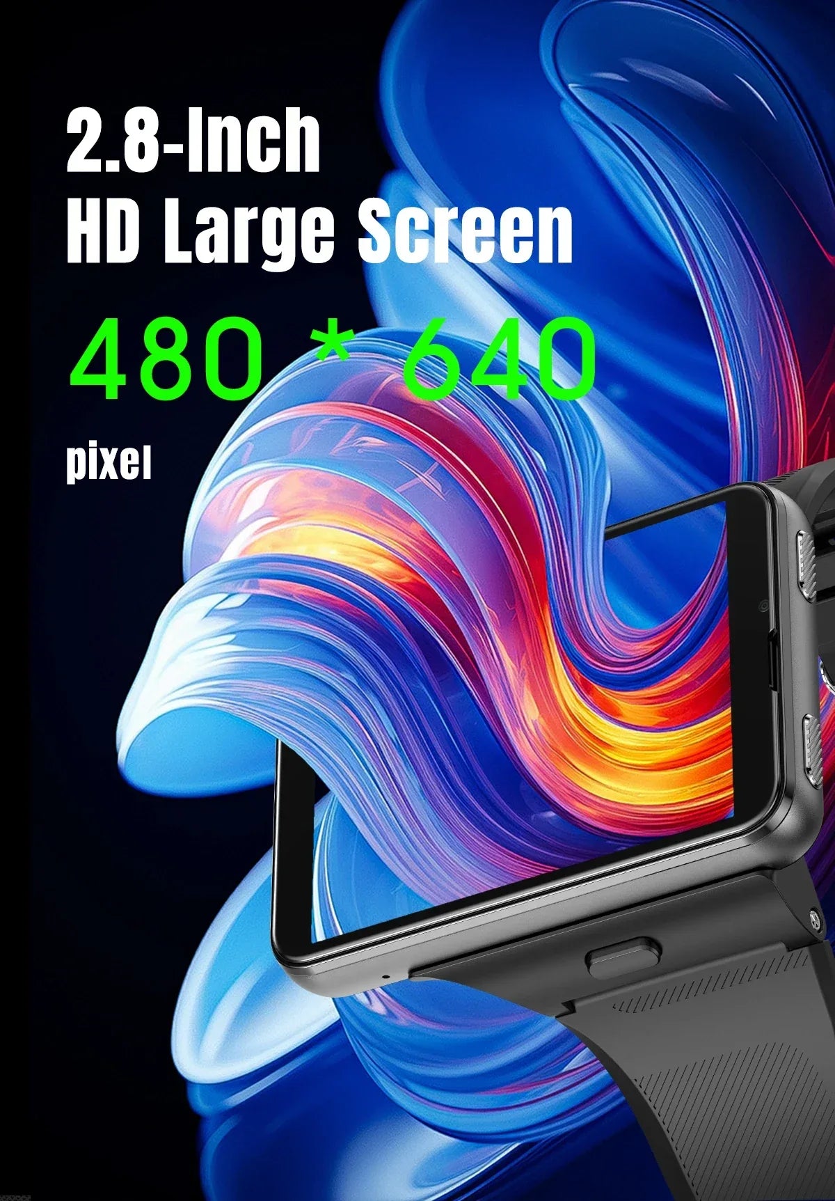 S999 4G LTE Smart Watch Android 11.0 OS 4GB RAM 64GB ROM 2.88" Big Screen 2MP/8MP Dual Camera Quad Core 2300mAh Men Smartwatch
