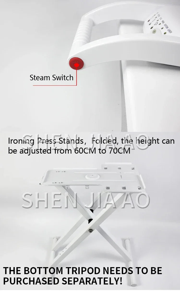 Steam Iron Family Hotel Commercial Large Area Ironing Machine Model 810 Table Steam Ironing Machine 1600W Dry Press for Laundry