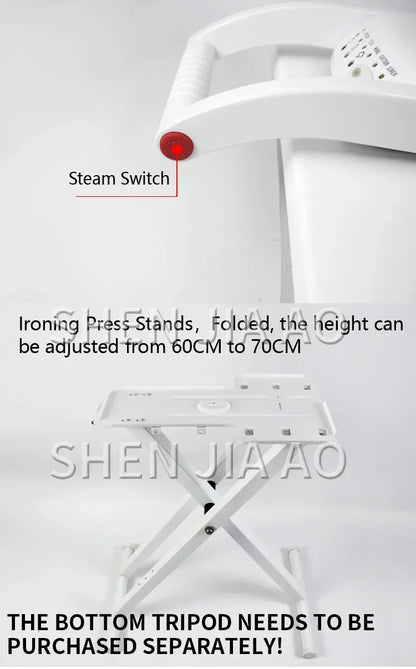 Steam Iron Family Hotel Commercial Large Area Ironing Machine Model 810 Table Steam Ironing Machine 1600W Dry Press for Laundry