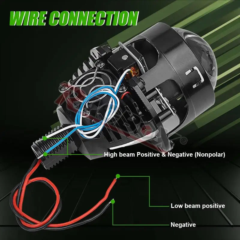 H4 H7 Bi LED Projector Lens 2.5 Inch LED Lights for H4 H7 9005 HB3 9006 HB4 Car Headlight Bulb Hi/Low Beam Retrofit Car Styling