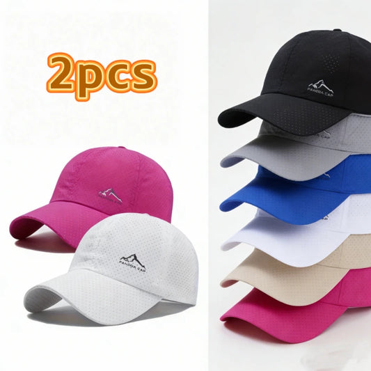 2pcs Sports Baseball Cap, Snow Mountain Print, Quick-drying, Spring Summer Leisure, D Suitable for Both Men and Women by PDG ibma