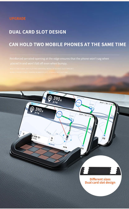 Car Phone Holder, Multifunctional, Dashboard Anti-Slip Mat, Navigation Stand, Parking Number Plate