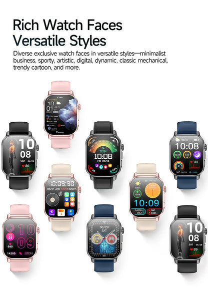 2026 New Health Smart Watch Precise Measurement ECG+PPG Blood Pressure Uric Acid Body Fat Analysis call SmartWatch For Men Women