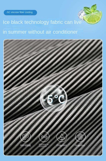 Summer Ice Silk Ultra-thin Ice Silk Pants Men's Loose Casual Pants Quick-drying Harajuku Fashion Pants Men's Thin Trousers