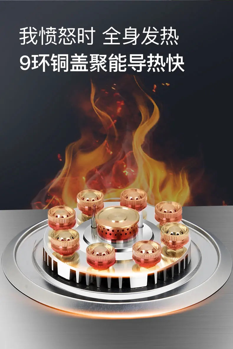Built-in Kitchens Cookers Home Gas Stove Single Stove Stainless Steel Fierce Fire  Stoves Table Kitchen Household use