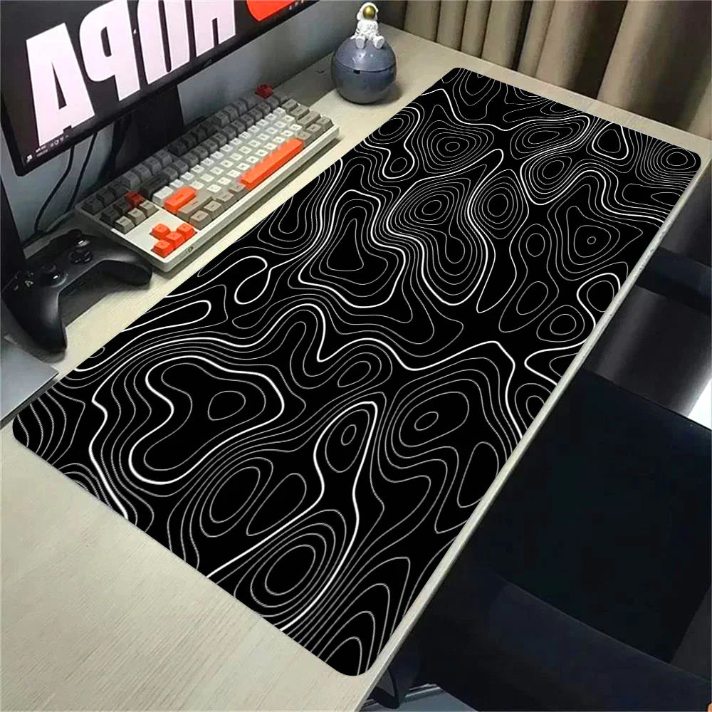 Topographic Mousepad Strata Liquid Mouse Pad Black 500x1000 Mat Gamer 900x400 Extended Pad Custom Mauseped Rubber Office Carpet