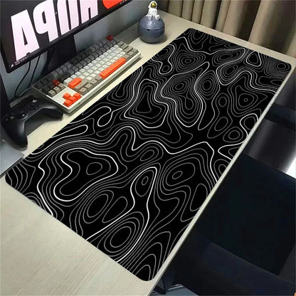 Topographic Mousepad Strata Liquid Mouse Pad Black 500x1000 Mat Gamer 900x400 Extended Pad Custom Mauseped Rubber Office Carpet