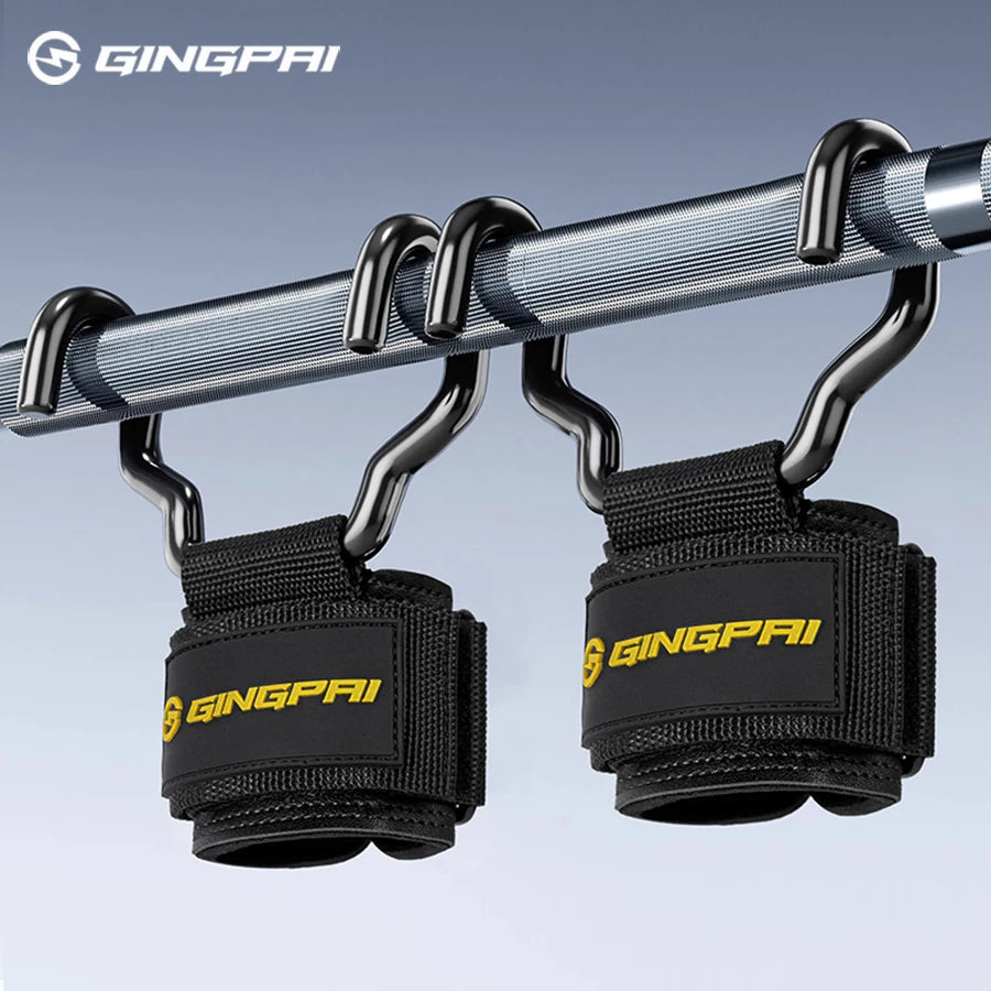 Weight Lifting Hook Grips With Wrist Wraps Hand-Bar Wrist Strap Gym Fitness Hook Weight Strap Pull-Ups Power Lifting Gloves