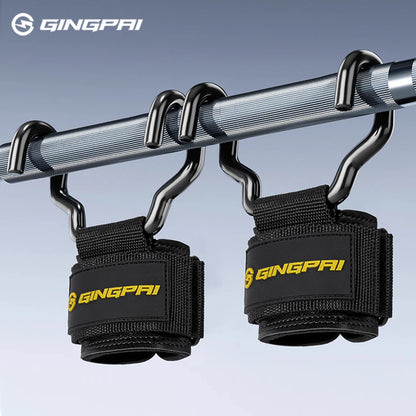 Weight Lifting Hook Grips With Wrist Wraps Hand-Bar Wrist Strap Gym Fitness Hook Weight Strap Pull-Ups Power Lifting Gloves