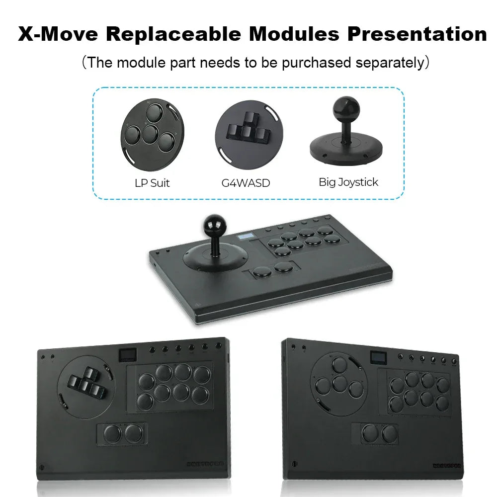 Haute42 X-Move Aluminium Alloy Hitbox Leverless Controller Stickless Fightstick For PC/PS4/PS5 Arcade Game Controller Joystick