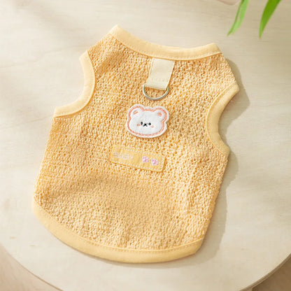 Summer Cooling Vest Thin Pet Dog Clothes Breathable Mesh Dog T Shirt Chihuahua Bichon Dog Clothing Cat Vests Puppy Undershirts